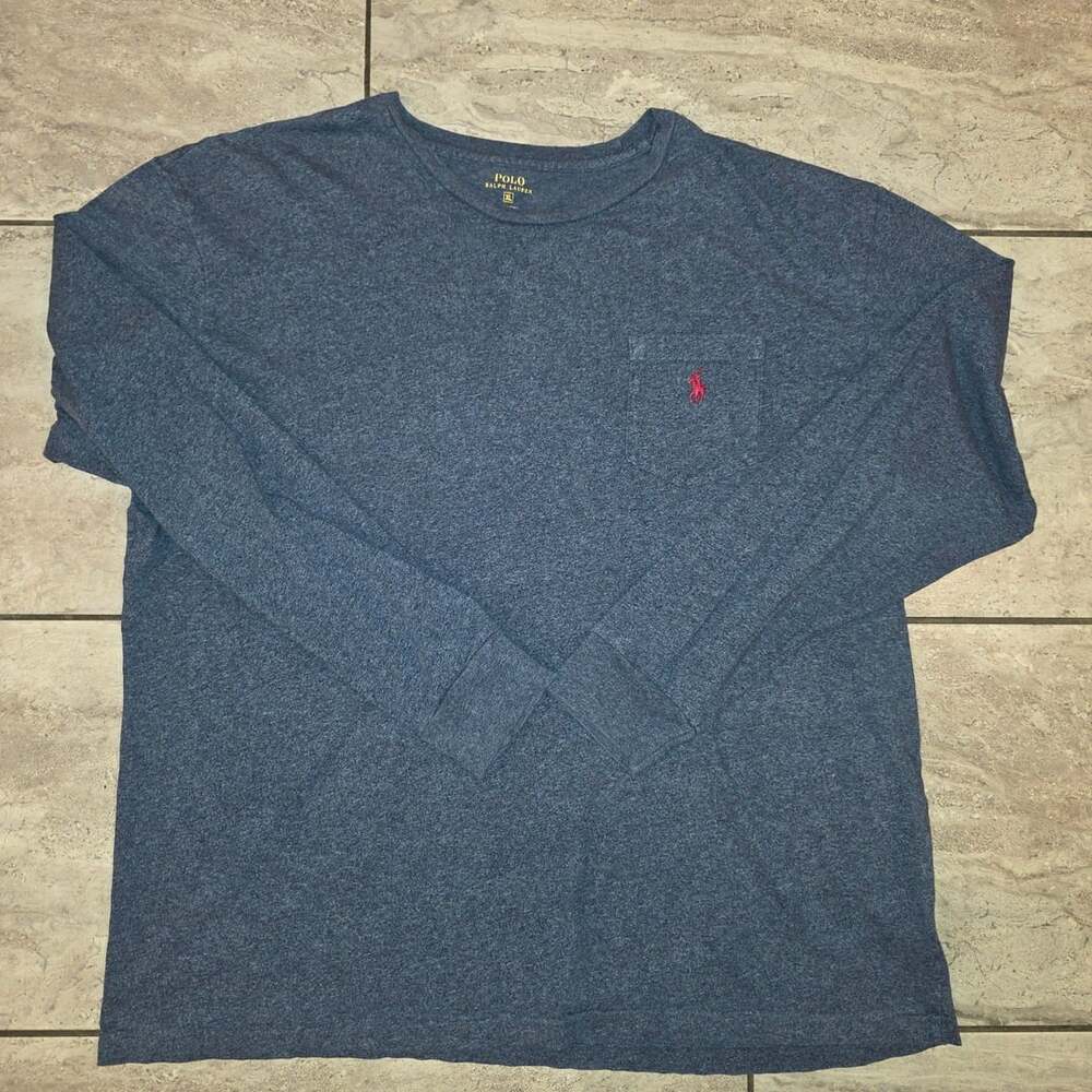 Polo Ralph Lauren Long Sleeve Pocket T-Shirt Size XL Blue
